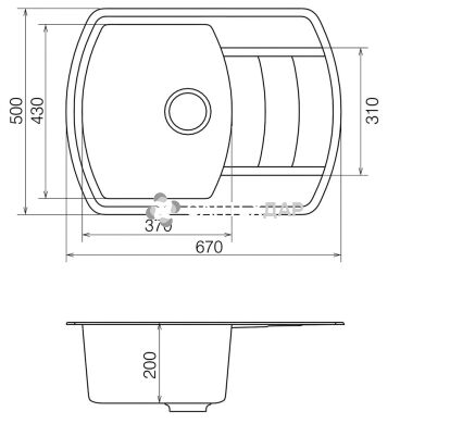 Мойка кварцевая Vankor Norton NMP 02.67 Terra + сифон