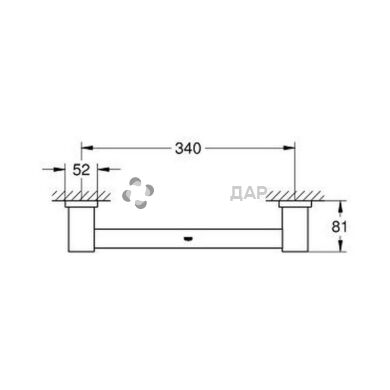 Поручень для ванної Grohe Essentials Cube 40514001
