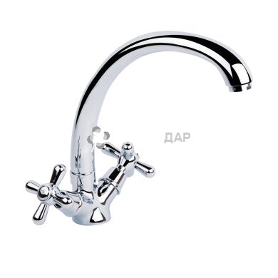 Смеситель кухонный буксовый Q-Tap Dominox CRM 273 резина