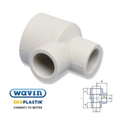 Тройник редукционный ППР Wavin Ekoplastik 25*20*20 мм