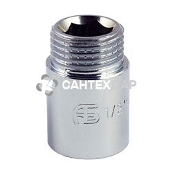 Удлинитель латунный АБ 1/2 НВ 40 мм никель