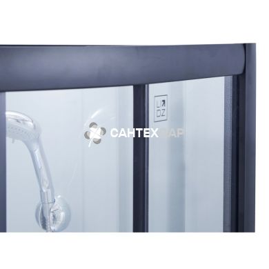 Гідробокс Lidz MAJĄTEK 90x90.TR, високий, скло прозоре, стінки білі