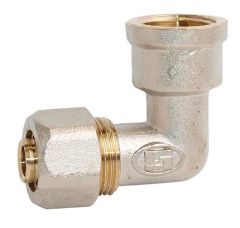 Колено металлопластиковое обжимное Gross 20х1/2" ВР