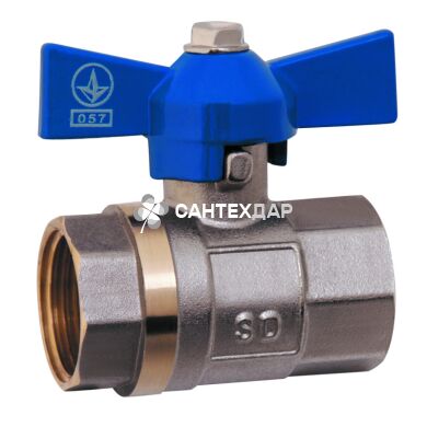 Кран шаровый SD PN30 1" ВВ бабочка