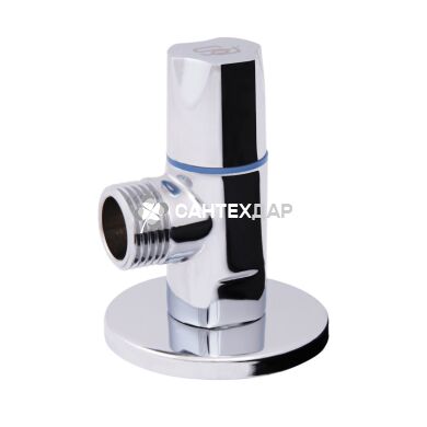 Кран угловой вентильный SD Forte 1/2"х3/4" круглый