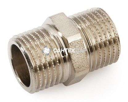 Ниппель латунный SD Forte 1/2" НН длинный