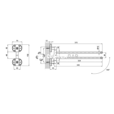 Полотенцедержатель Lidz (CRM)-114.07.02