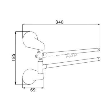 Полотенцедержатель Lidz (CRM)-115.07.02