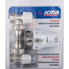 Комплект термостатический Icma 1/2" прямой № KTE 986 +775 +815