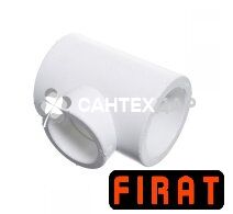 Тройник редукционный ППР Firat 32х25х32 мм белый
