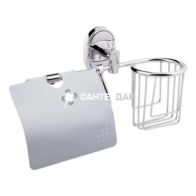 Держатель туалетной бумаги Potato P2903-1 с крышкой и освежителем хром