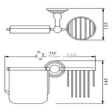 Держатель туалетной бумаги Potato P2903-1 с крышкой и освежителем хром
