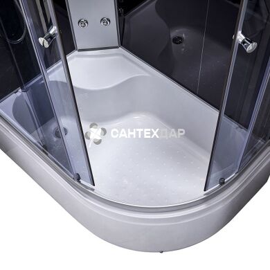 Душовий бокс з гідромасажем Q-tap 12080.2L BLACK/GREY