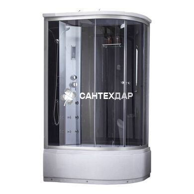 Душовий бокс з гідромасажем Q-tap 12080.2L BLACK/GREY