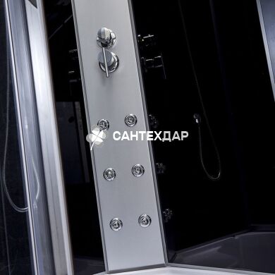 Душовий бокс з гідромасажем Q-tap 12080.2L BLACK/GREY