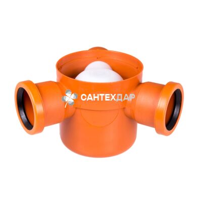 Корпус трапа Styron STY-503-3 горизонтальный выпуск сухой затвор 2 выхода