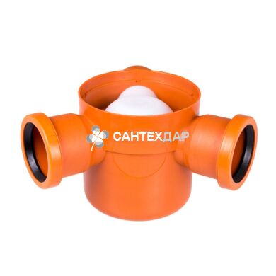 Корпус трапа Styron STY-503-3 горизонтальный выпуск сухой затвор 2 выхода