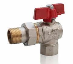 Кран шаровый с американкой FADO New PN40 1/2" угловой бабочка