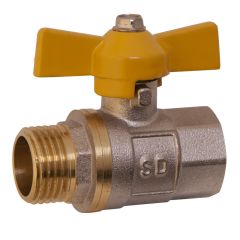 Кран шаровый для газа SD PN30 1/2" ВН бабочка
