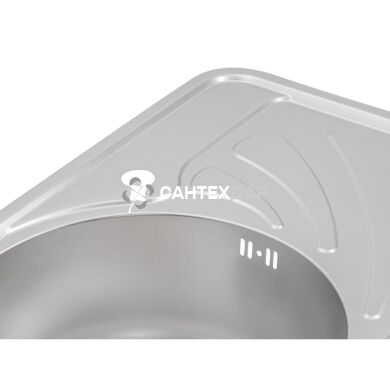 Кухонная мойка из нержавейки Qtap 6744L Micro Decor 0,8 мм