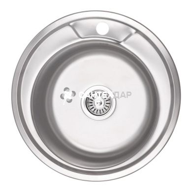 Кухонна мийка нержавіюча Lidz 490-A Micro Decor 0,6 мм