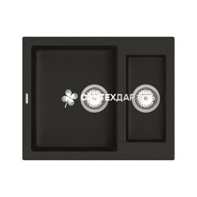 Мойка кварцевая Vankor Orman OMP 03.61 Black + сифон