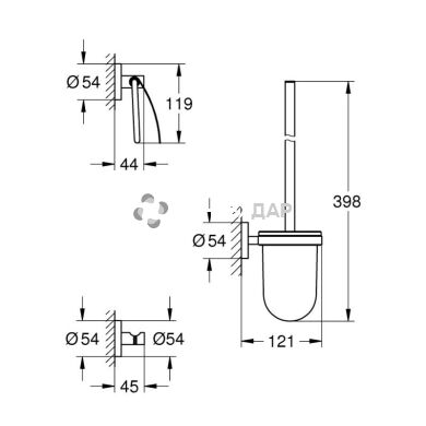 Набір аксесуарів для ванної кімнати Grohe Essentials 40407001 3 в 1