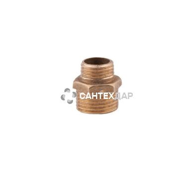 Ниппель латунный переходной KD 1/2"х3/8" НН