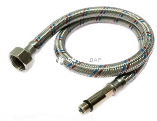 Подводка гибкая Gross для смесителя в нержавеющей оплетке М10x1/2" длинная 1,0 м