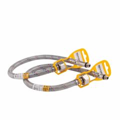 Шланг гибкий SD Forte для смесителя М10x1/2" 0.4 м нержавеющая оплетка в силиконе