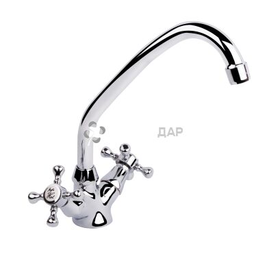 Смеситель кухонный буксовый Q-Tap Mayfair CRM 271 резина