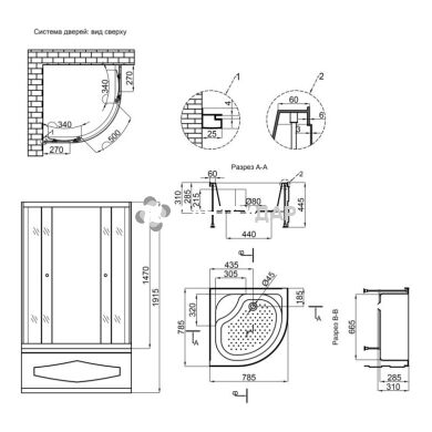 Душова кабіна Lidz Latwa 80x80 високий скло прозоре