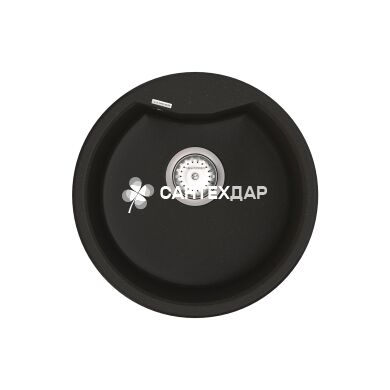 Мойка кварцевая Vankor Vena VMR 01.48 Black + сифон