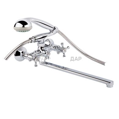 Смеситель для ванной буксовый Q-Tap Mayfair CRM 143 керамика