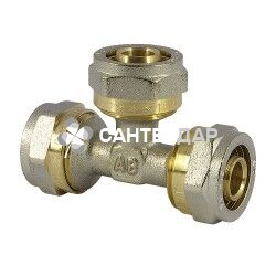 Тройник металлопластиковый обжимной АБ 16х16х16 мм