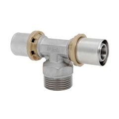 Тройник металопластиковый пресс ICMA SEMPITER&reg; 16х1/2х16 НР №407