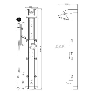 Душевая панель Q-Tap 1101 SIL
