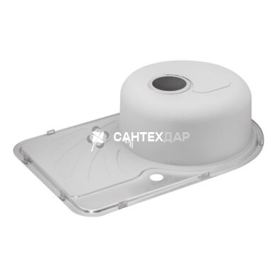 Кухонная мойка из нержавейки Qtap 6744L Satin 0,8 мм