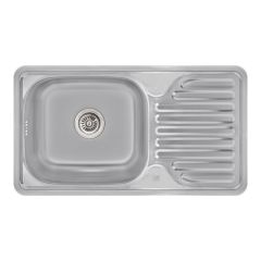Кухонна мийка нержавіюча Lidz 7642 Satin 0,8 мм