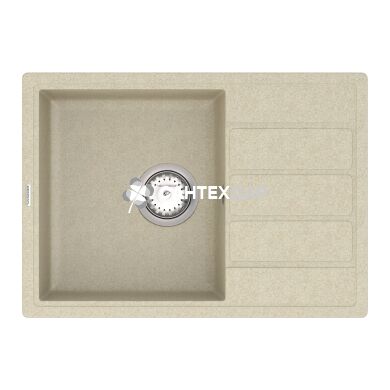 Мойка кварцевая Vankor Easy EMP 02.62 Beige + сифон