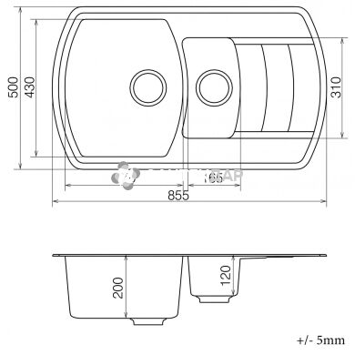 Мийка кварцева Vankor Norton NMP 04.86 Terra + сифон