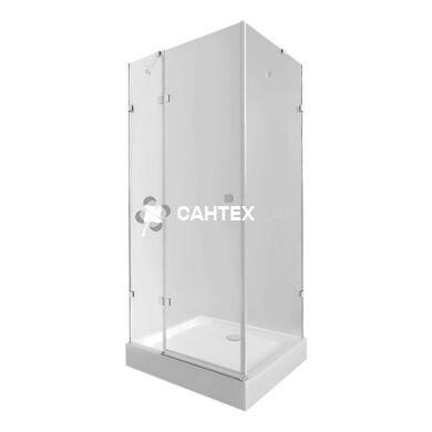 Душова кабіна Q-tap CAPRICORN CRM1018RC6 і піддон UNIRECT 301815 прямокутний 100x80