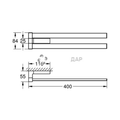 Рушникотримач Grohe Selection Cube 40768000