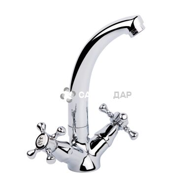 Смеситель кухонный буксовый Q-Tap Mayfair CRM 272 резина