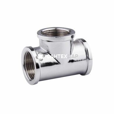 Тройник латунный SD Forte 3/4 ВВВ хром