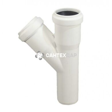 Тройник ПП Sewage 32х45&deg; белый