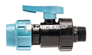 Кран шаровый для труб ПНД Unidelta 50х1 1/2" НР