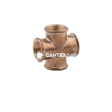 Крестовина латунная KD 1/2" ВВВВ