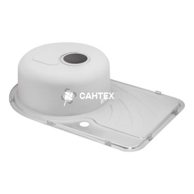 Мийка кухонна з нержавіючої сталі Qtap 6744R Satin 0,8 мм