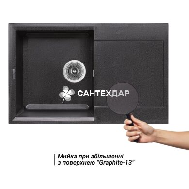 Мийка кухонна Lidz 790x495/230 GRF-13